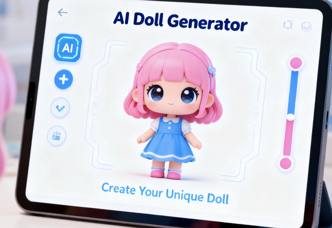 Beautiful custom Blythe doll created with AI technology